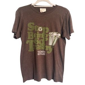 Yosemite Recycles Tee Stop Being So Trashy T-Shirt Made in USA Size Small